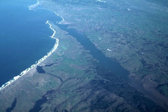 San Andreas fault and Tomales Bay