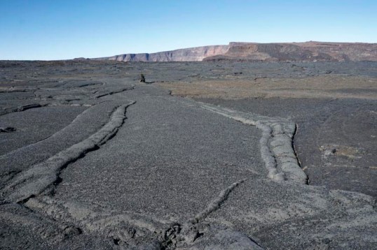 Frozen lava lake, Mauna Loa