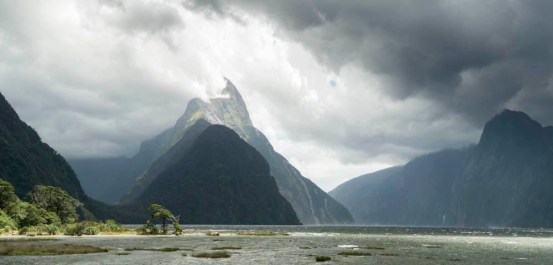 Glacial fjord. Milford Sound, New Zealand.